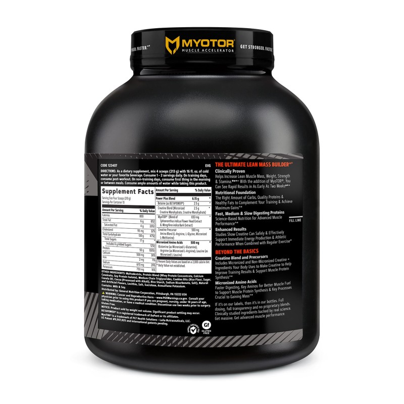 Gainer proteic cu aroma de biscuiti si frisca (2769 g), GNC Live Well