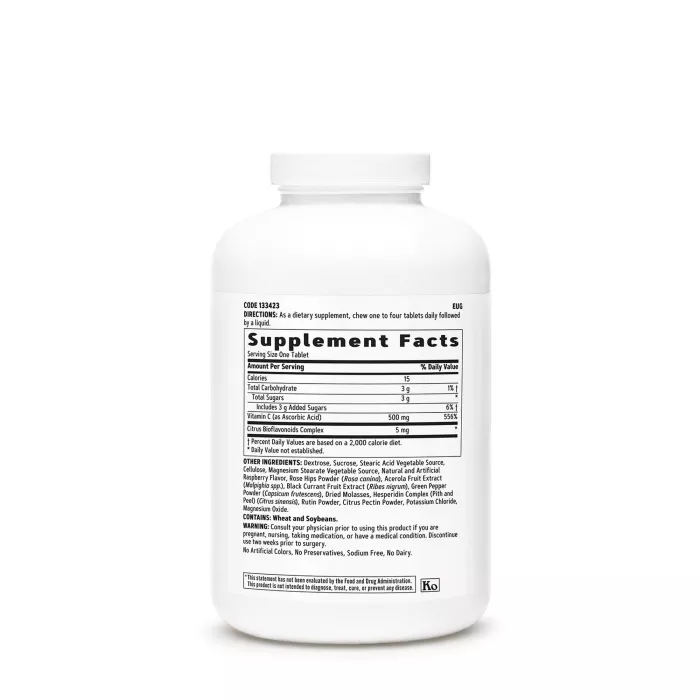 Gnc Chewable C 500 Mg, Vitamina C Masticabila, Aroma De Mix De Fructe 180 Tb Gnc Chewable C 500 Mg, Vitamina C Masticabila, Aroma De Mix De Fructe 180 Tb