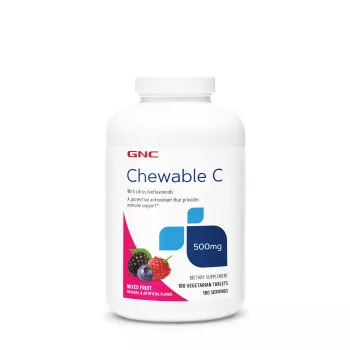 Chewable vitamina C masticabila, aroma de mix de fructe (180 Tb), GNC Live Well