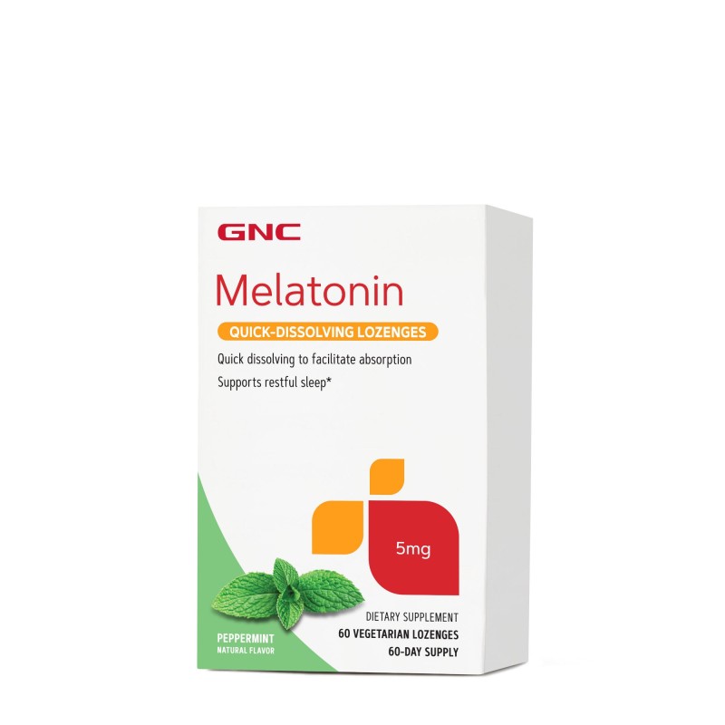 Melatonina 5 mg cu aroma de menta (60 tb), GNC Live Well