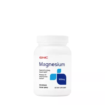 Magnesium 500 Mg, supliment pentru relaxare musculara si sustinerea sistemului nervos (120 Cps), GNC Live Well