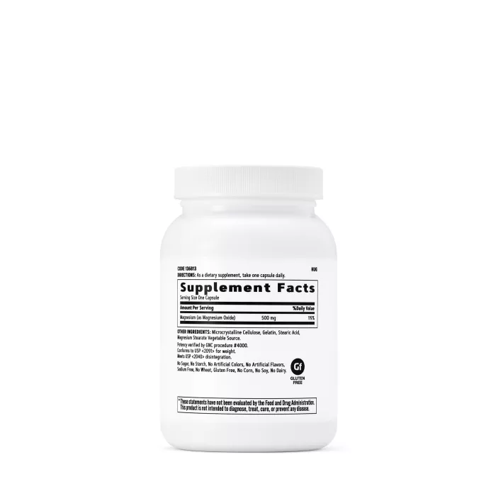 Gnc Magnesium 500 Mg, Supliment Pentru Relaxare Musculara Si Sustinerea Sistemului Nervos, 120 Cps Gnc Magnesium 500 Mg, Supliment Pentru Relaxare Musculara Si Sustinerea Sistemului Nervos, 120 Cps