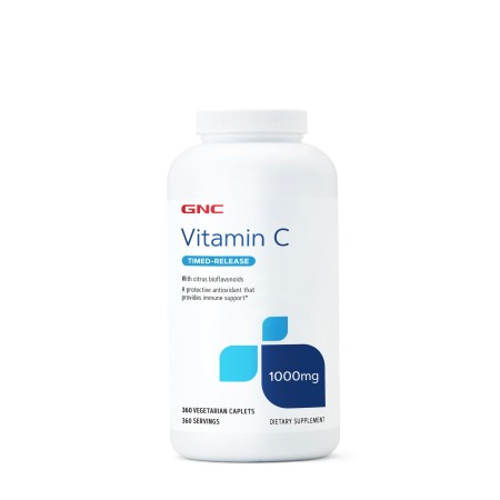 Gnc Vitamina C 1000 Mg, Cu Bioflavonoide Si Pulbere De Macese, 360 Tb