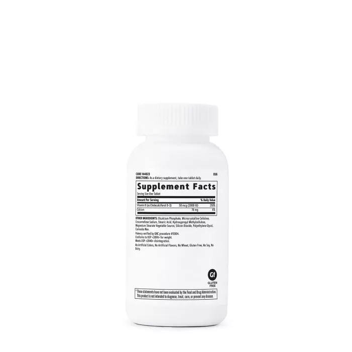 Gnc Vitamin D-3 2000 Iu, Vitamina D-3 - 50 Mcg (2000 Ui) Naturala 100% Din Lanolina, 180 Tb Gnc Vitamin D-3 2000 Iu, Vitamina D-3 - 50 Mcg (2000 Ui) Naturala 100% Din Lanolina, 180 Tb