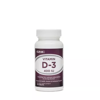 Gnc Vitamin D-3 400 Iu, Vitamina D-3 Naturala 100% Din Lanolina 400 Ui, 100 Tb
