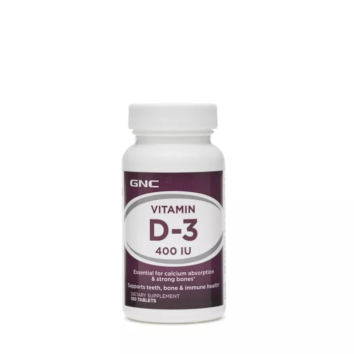 Gnc Vitamin D-3 400 Iu, Vitamina D-3 Naturala 100% Din Lanolina 400 Ui, 100 Tb Gnc Vitamin D-3 400 Iu, Vitamina D-3 Naturala 100% Din Lanolina 400 Ui, 100 Tb