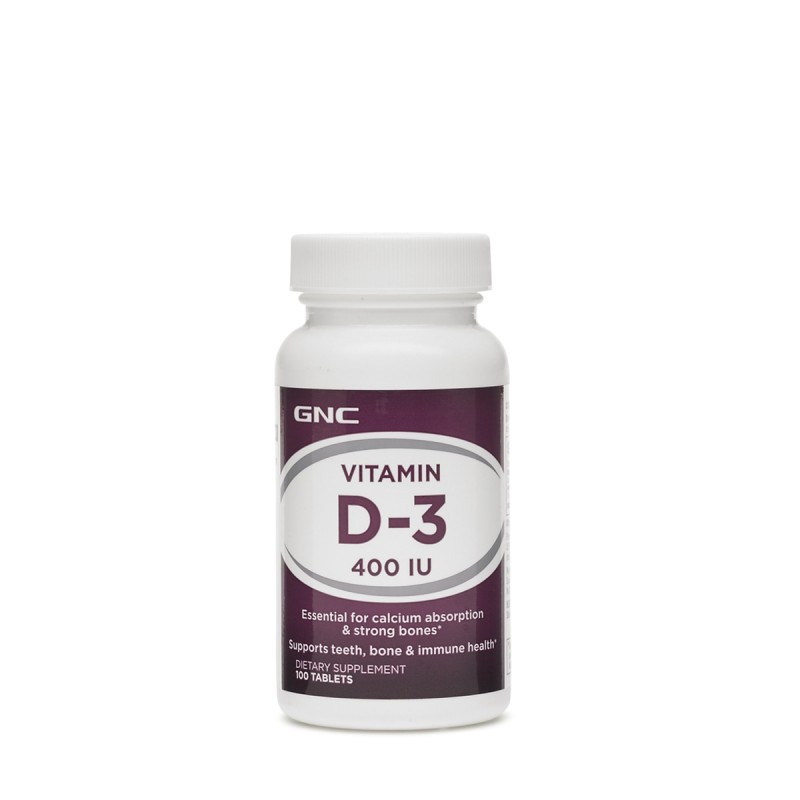Vitamina D-3 naturala 100% din lanolina 400 ui (100 tb), GNC Live Well