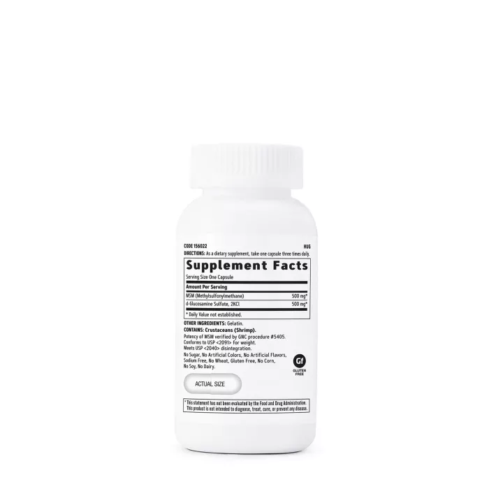 Gnc Msm/glucosamine, Msm Si Glucozamina 500 Mg, 90 Cps Gnc Msm/glucosamine, Msm Si Glucozamina 500 Mg, 90 Cps