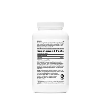 Gnc L-arginine 1000 Mg, L-arginina, 180 Tb
