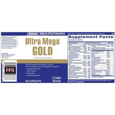 Multivitamin ultra mega gold, complex de multivitamine (90 tb), GNC Live Well