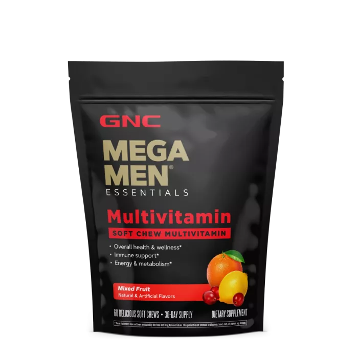 Mega Men Soft Chews, Complex De Multivitamine Pentru Barbati, Cu Gust De Fructe Asortate (60 Caramele), GNC Mega Men Soft Chews, Complex De Multivitamine Pentru Barbati, Cu Gust De Fructe Asortate (60 Caramele), GNC