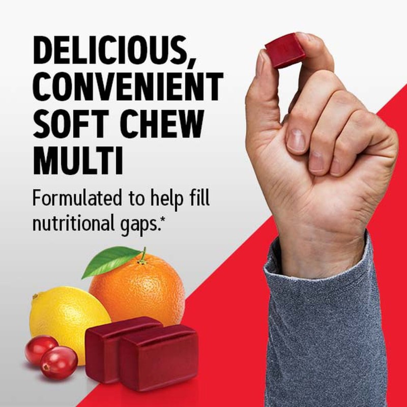 Mega Men Soft Chews, Complex De Multivitamine Pentru Barbati, Cu Gust De Fructe Asortate (60 Caramele), GNC