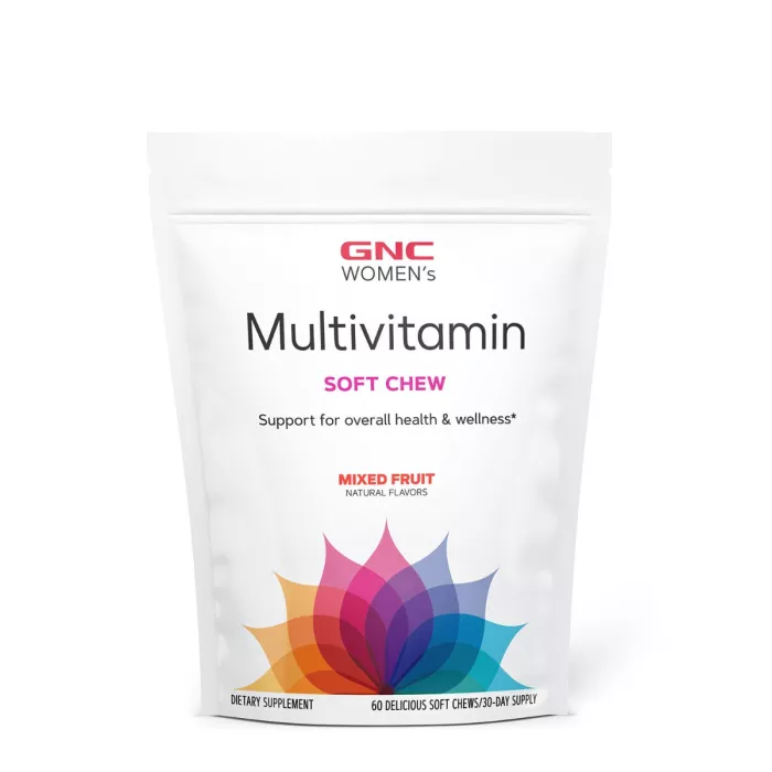Gnc Women's Ultra Mega Soft Chews, Mixed Fruit, Multivitamine Pentru Femei Caramele Cu Aroma De Mix De Fructe, 60 Caramele Gnc Women's Ultra Mega Soft Chews, Mixed Fruit, Multivitamine Pentru Femei Caramele Cu Aroma De Mix De Fructe, 60 Caramele