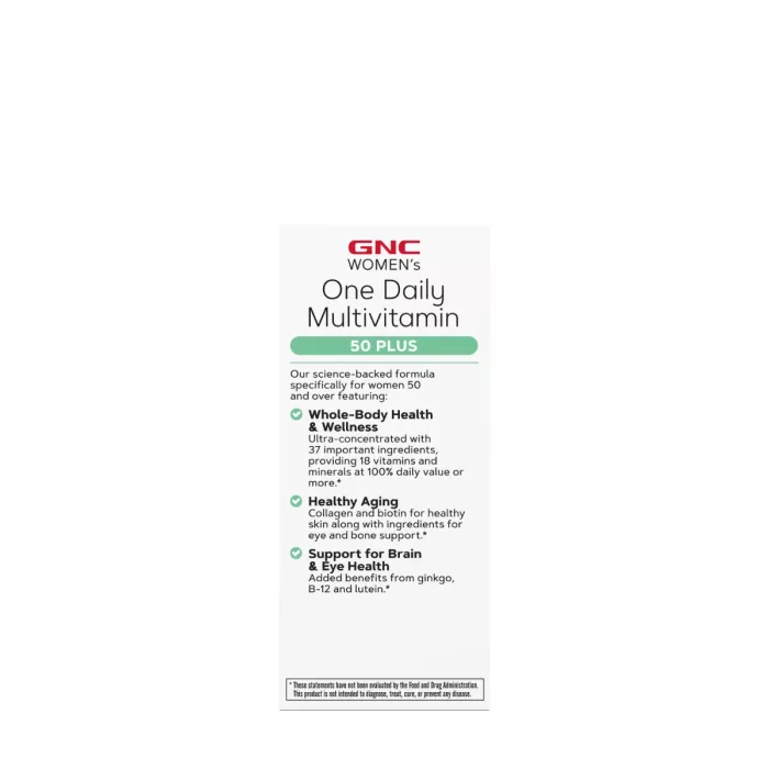 Gnc Women’s One Daily Multivitamin 50 Plus, Complex De Multivitamine Pentru Femei 50 Plus, 60 Tb Gnc Women’s One Daily Multivitamin 50 Plus, Complex De Multivitamine Pentru Femei 50 Plus, 60 Tb