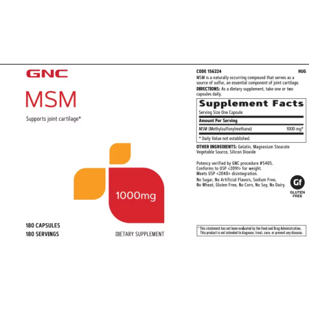 Msm 1000 mg (180 cps), GNC Live Well