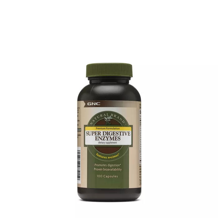 Gnc Natural Brand Super Digestive Enzymes, Enzime Digestive, 100 Cps Gnc Natural Brand Super Digestive Enzymes, Enzime Digestive, 100 Cps