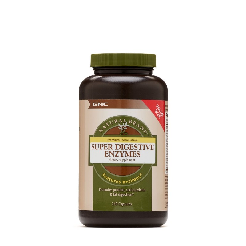 Gnc Natural Brand Super Digestive Enzymes, Enzime Digestive, 240 Cps