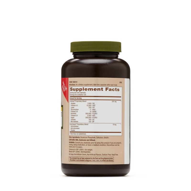 Gnc Natural Brand Super Digestive Enzymes, Enzime Digestive, 240 Cps