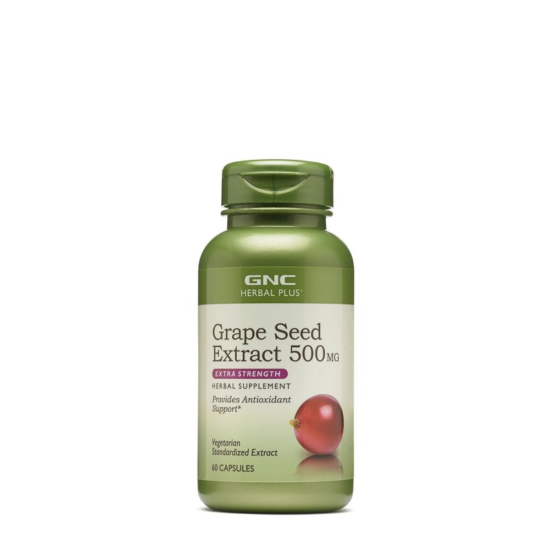 Herbal plus extract din seminte de struguri 500 mg (60 cps), GNC Live Well
