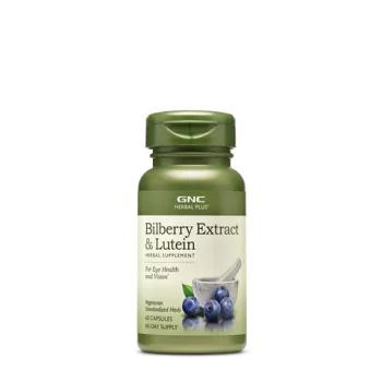 Gnc Herbal Plus Bilberry Extract & Lutein, Extract De Afine Si Luteina, 60 Cps