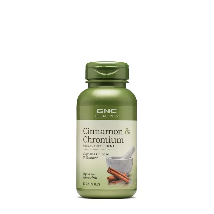 Gnc Herbal Plus Cinnamon & Chromium, Extract Standardizat De Scortisoara Si Crom, 60 Cps Gnc Herbal Plus Cinnamon & Chromium, Extract Standardizat De Scortisoara Si Crom, 60 Cps