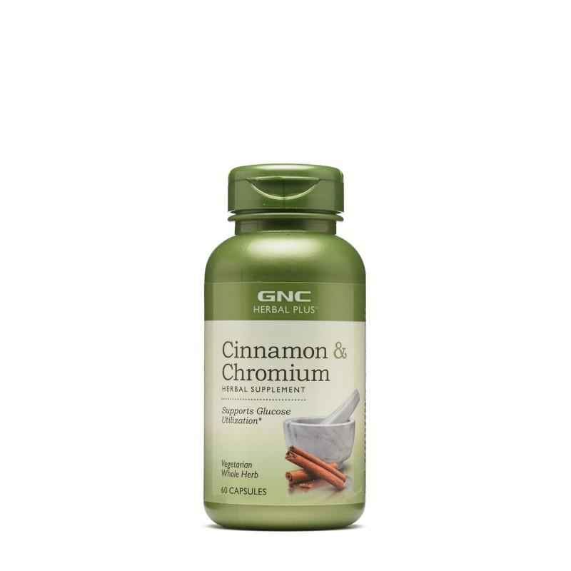 Herbal plus extract standardizat de scortisoara si crom (60 cps), GNC Live Well