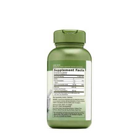 Herbal plus merisor si d-manoza cu vitamina C (60 cps), GNC Live Well
