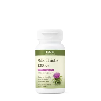 Gnc Herbal Plus Milk Thistle 1300 Mg, Extract Standardizat De Silimarina, 30 Tb