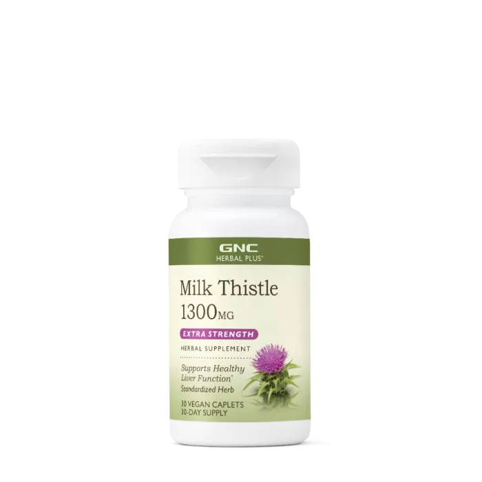 Gnc Herbal Plus Milk Thistle 1300 Mg, Extract Standardizat De Silimarina, 30 Tb Gnc Herbal Plus Milk Thistle 1300 Mg, Extract Standardizat De Silimarina, 30 Tb