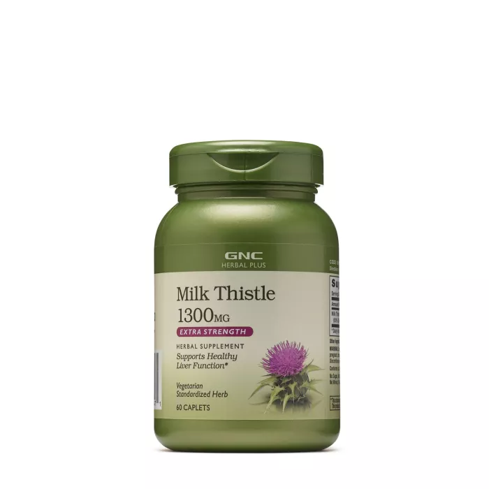 Gnc Herbal Plus Milk Thistle 1300 Mg, Extract Standardizat De Silimarina, 60 Tb Gnc Herbal Plus Milk Thistle 1300 Mg, Extract Standardizat De Silimarina, 60 Tb