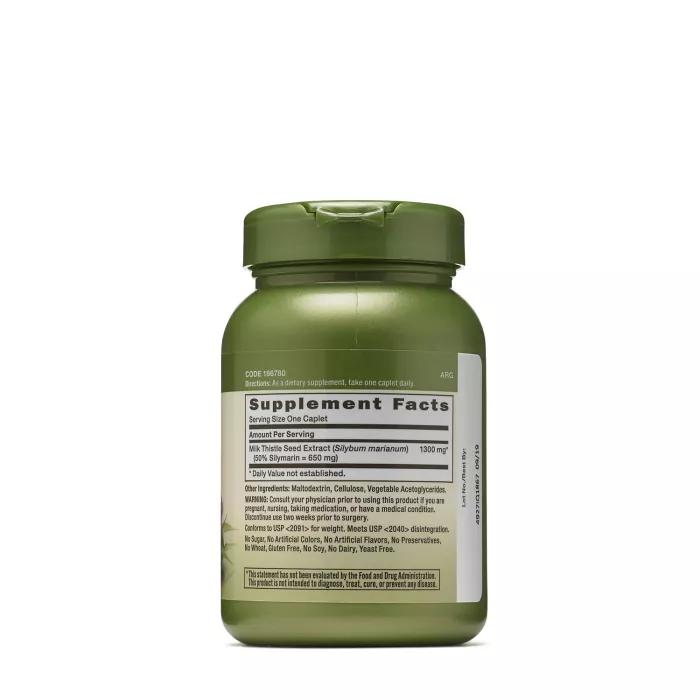 Gnc Herbal Plus Milk Thistle 1300 Mg, Extract Standardizat De Silimarina, 60 Tb Gnc Herbal Plus Milk Thistle 1300 Mg, Extract Standardizat De Silimarina, 60 Tb