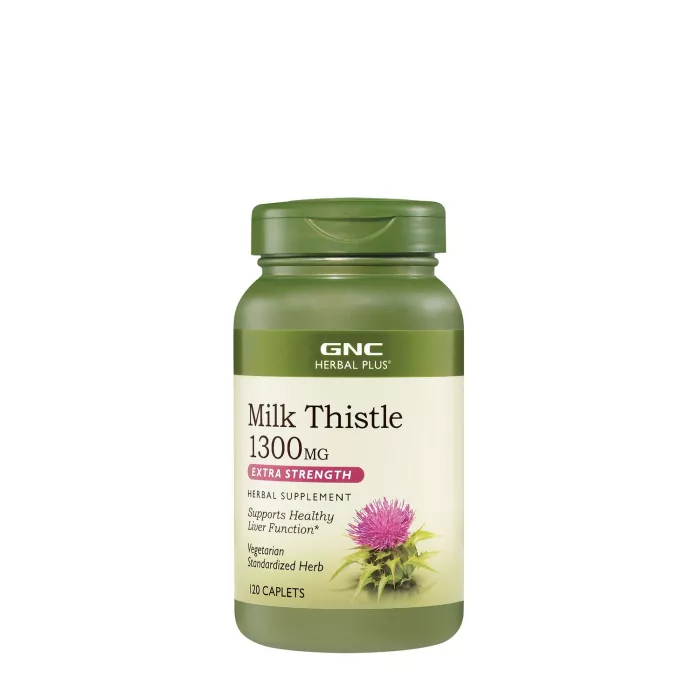 Gnc Herbal Plus Milk Thistle Silimarina 1300 Mg Extract Din Seminte De Armurariu, 120 Cps Gnc Herbal Plus Milk Thistle Silimarina 1300 Mg Extract Din Seminte De Armurariu, 120 Cps