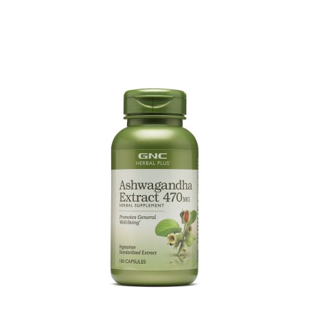 Herbal plus ashwagandha extract 470 mg (100 cps), GNC Live Well