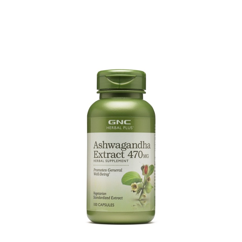 Herbal plus ashwagandha extract 470 mg (100 cps), GNC Live Well