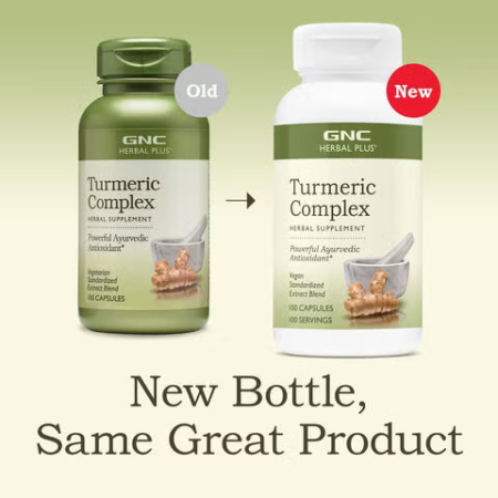 Gnc Herbal Plus Turmeric Complex, Complex Cu Turmeric Curcumin, 100 Cps