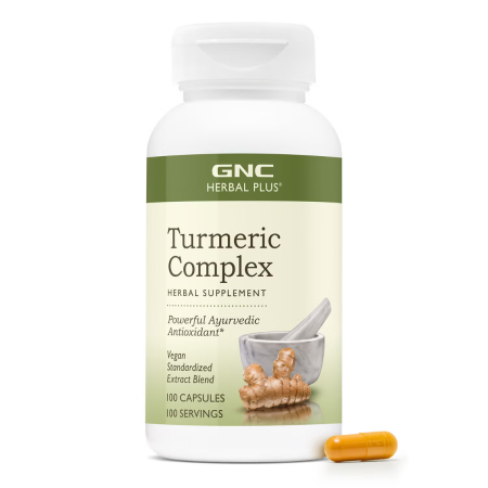 Gnc Herbal Plus Turmeric Complex, Complex Cu Turmeric Curcumin, 100 Cps