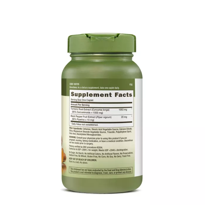 Gnc Herbal Plus Turmeric Curcumin 1000 Mg, 120 Tb Gnc Herbal Plus Turmeric Curcumin 1000 Mg, 120 Tb