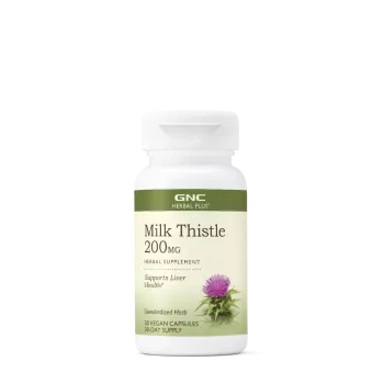 Gnc Herbal Plus Milk Thistle 200 Mg, Silimarina, 30 Cps