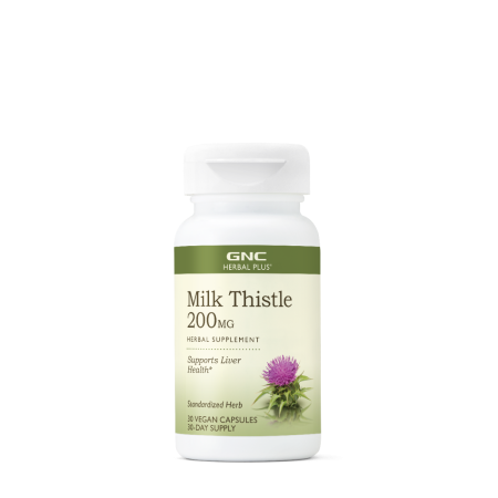 Gnc Herbal Plus Milk Thistle 200 Mg, Silimarina, 30 Cps