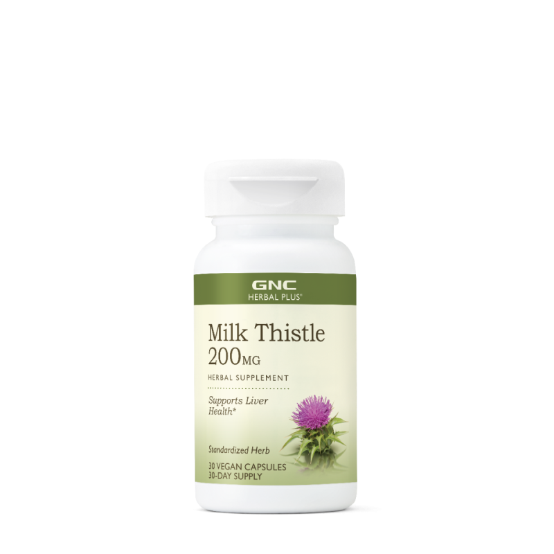 Gnc Herbal Plus Milk Thistle 200 Mg, Silimarina, 30 Cps
