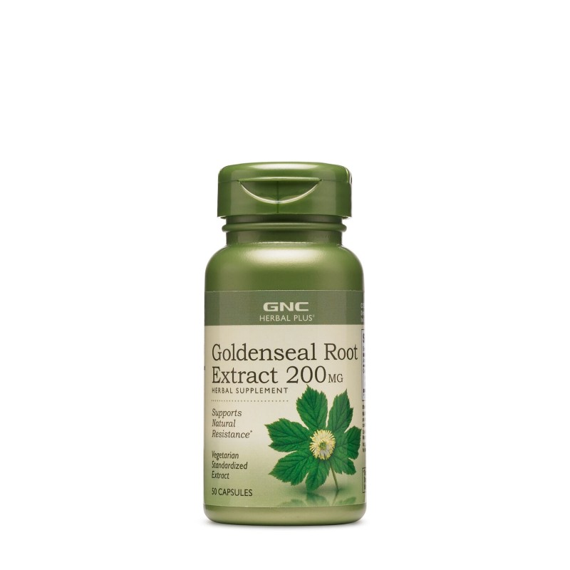 Gnc Herbal Plus Goldenseal Root 200 Mg, Extract Standardizat De Gentiana, 50 Cps