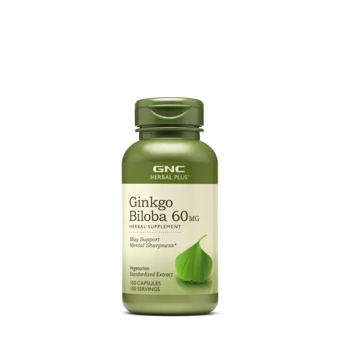 Gnc Herbal Plus Ginkgo Biloba 60 Mg, 100 Cps Gnc Herbal Plus Ginkgo Biloba 60 Mg, 100 Cps