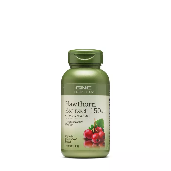 Gnc Herbal Plus Hawthorn 150mg, Extract De Paducel, 100 Cps Gnc Herbal Plus Hawthorn 150mg, Extract De Paducel, 100 Cps