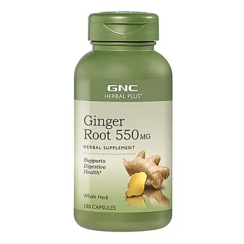 Gnc Herbal Plus Ginger Root 550 Mg, Radacina De Ghimbir, 100 Cps