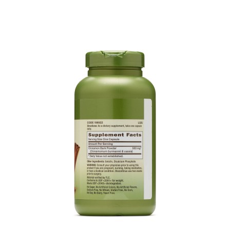 Gnc Herbal Plus Cinnamon Bark 500 Mg, Scortisoara, 200 Cps