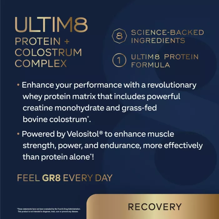 Gr8 Lifestyle Ultim8 Protein And Colostrum Complex With Chocolate Truffle Flavor, Proteina Si Complex Cu Colostru, Cu Aroma De Trufe De Ciocolata, 1.18 Kg