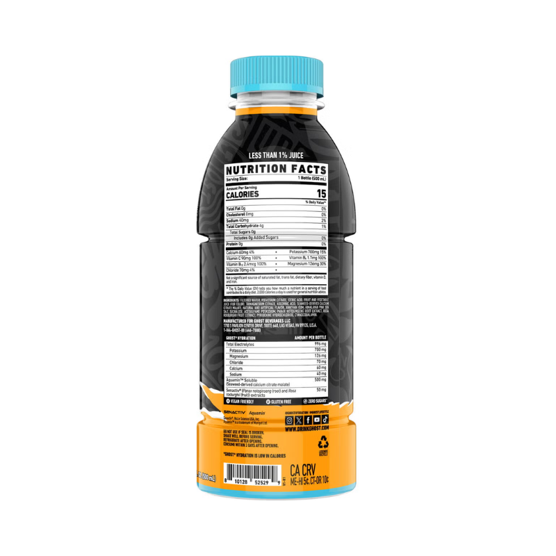 Ghost Hydration Drink With Orange Squeeze Flavor, Bautura Hidratanta Cu Aroma De Portocala, 500 Ml