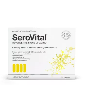Serovital Reverse The Signs Of Aging, Formula Avansata Pentru Productia Naturala A Hormonului De Crestere Hgh Cu Lizina, 120 Cps