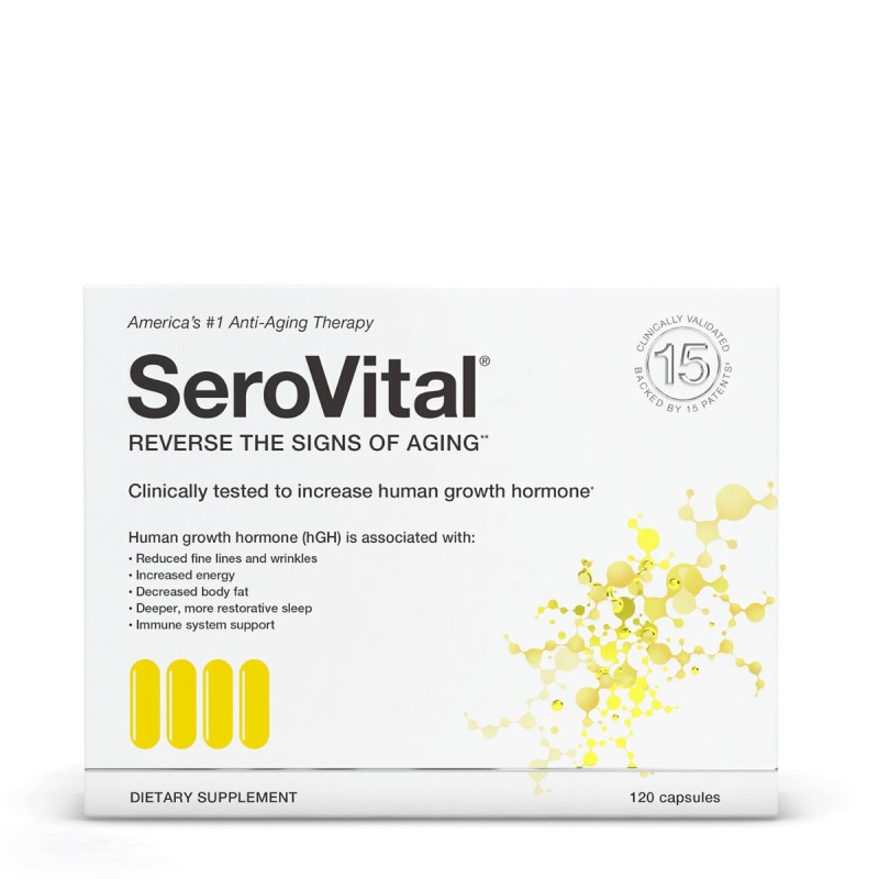 Serovital Reverse The Signs Of Aging, Formula Avansata Pentru Productia Naturala A Hormonului De Crestere Hgh Cu Lizina, 120 Cps