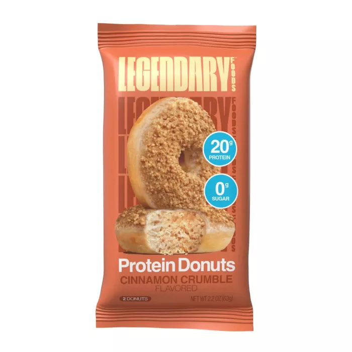 Legendary Foods Protein Donut With Cinnamon Crumble Flavor, Gogoasa Proteica Cu Aroma De Topping Crocant Cu Scortisoara, 63 G